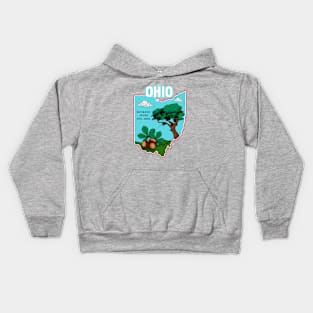 Ohio and vintage Kids Hoodie